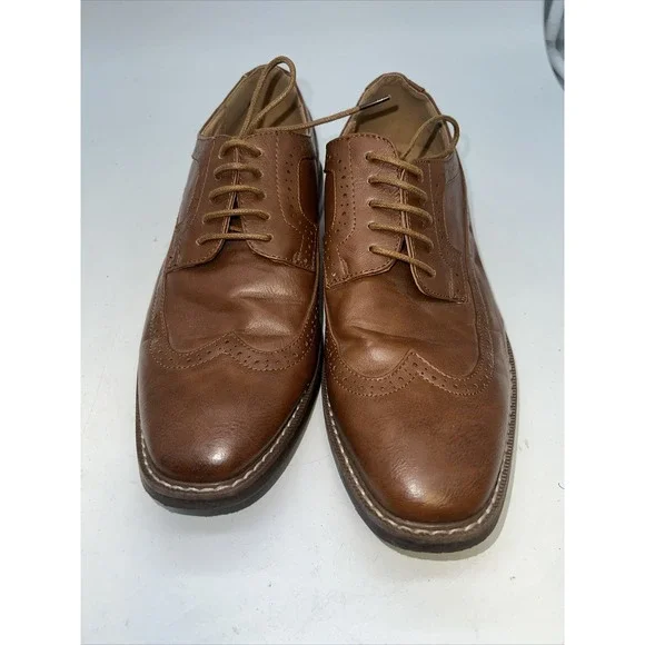 Steve Madden Men's M-AMPED Oxford Dress Shoes, Brown US Sz 9 M - Picture 2 of 7
